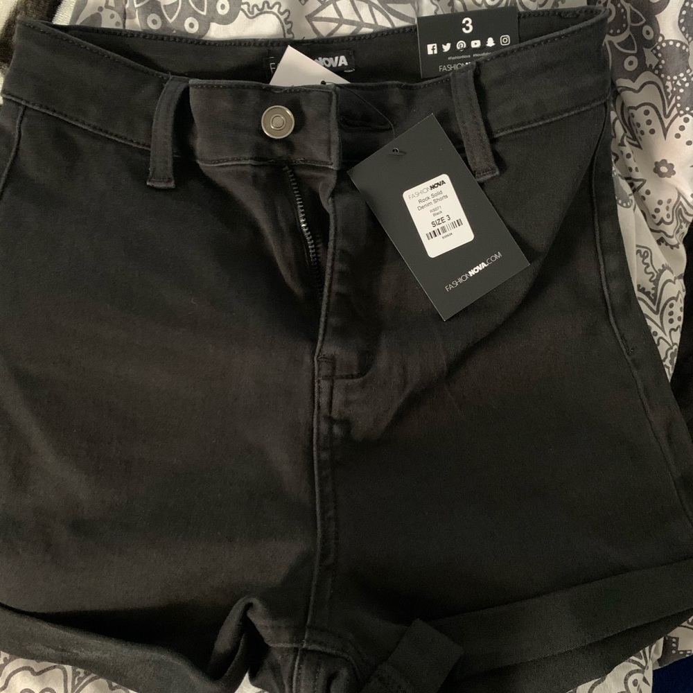 Fashion Nova Rock Solid Denim Shorts
